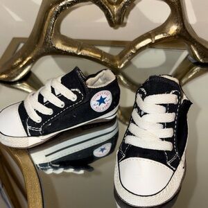Converse Kids Black and White Low-Top Sneakers